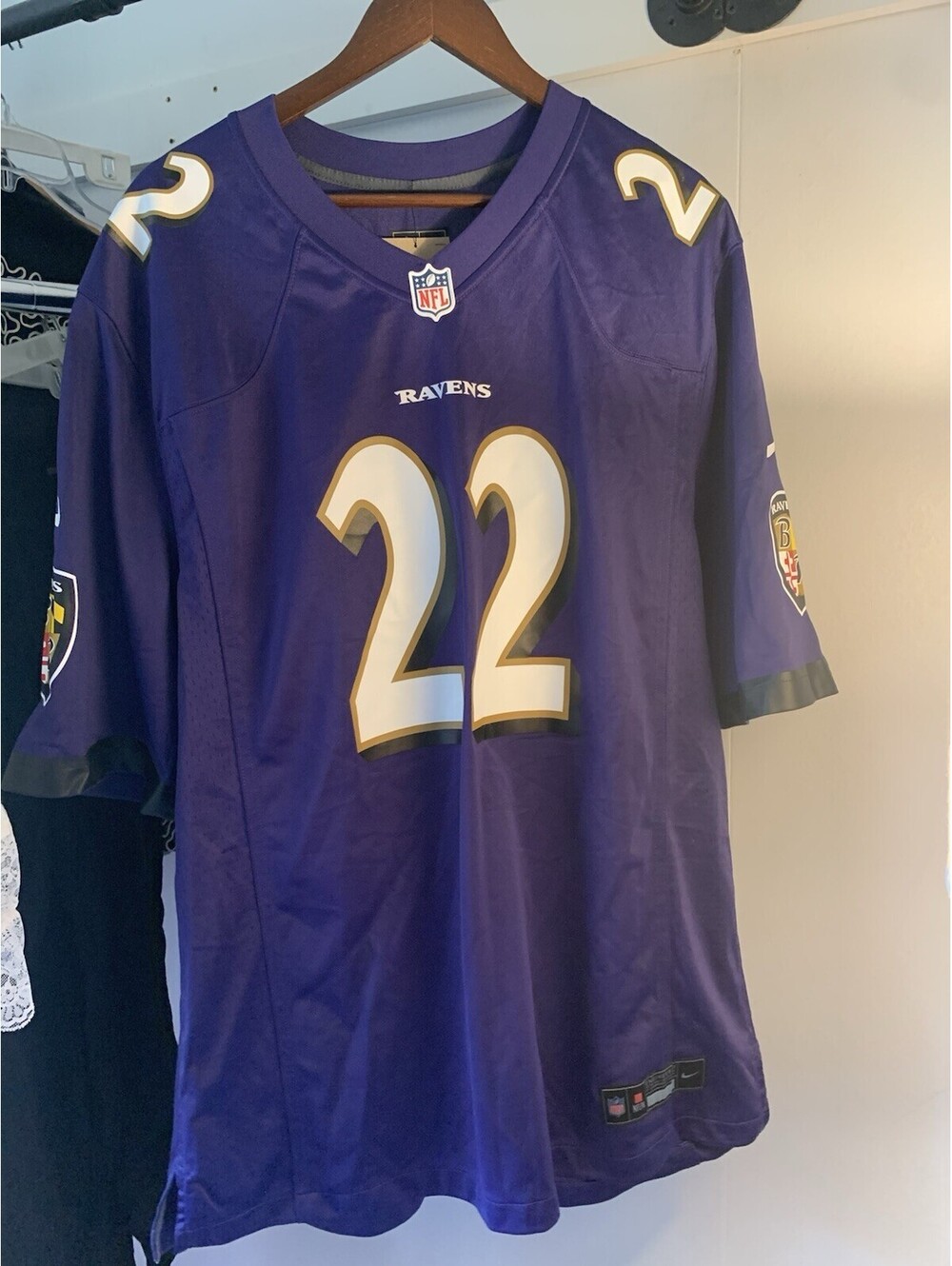 Nike Football Jersey Ravens Henry 22 Purple Engineered Men's XL New with Tags